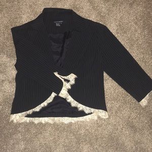 Pinstripe with lace trim Blazer